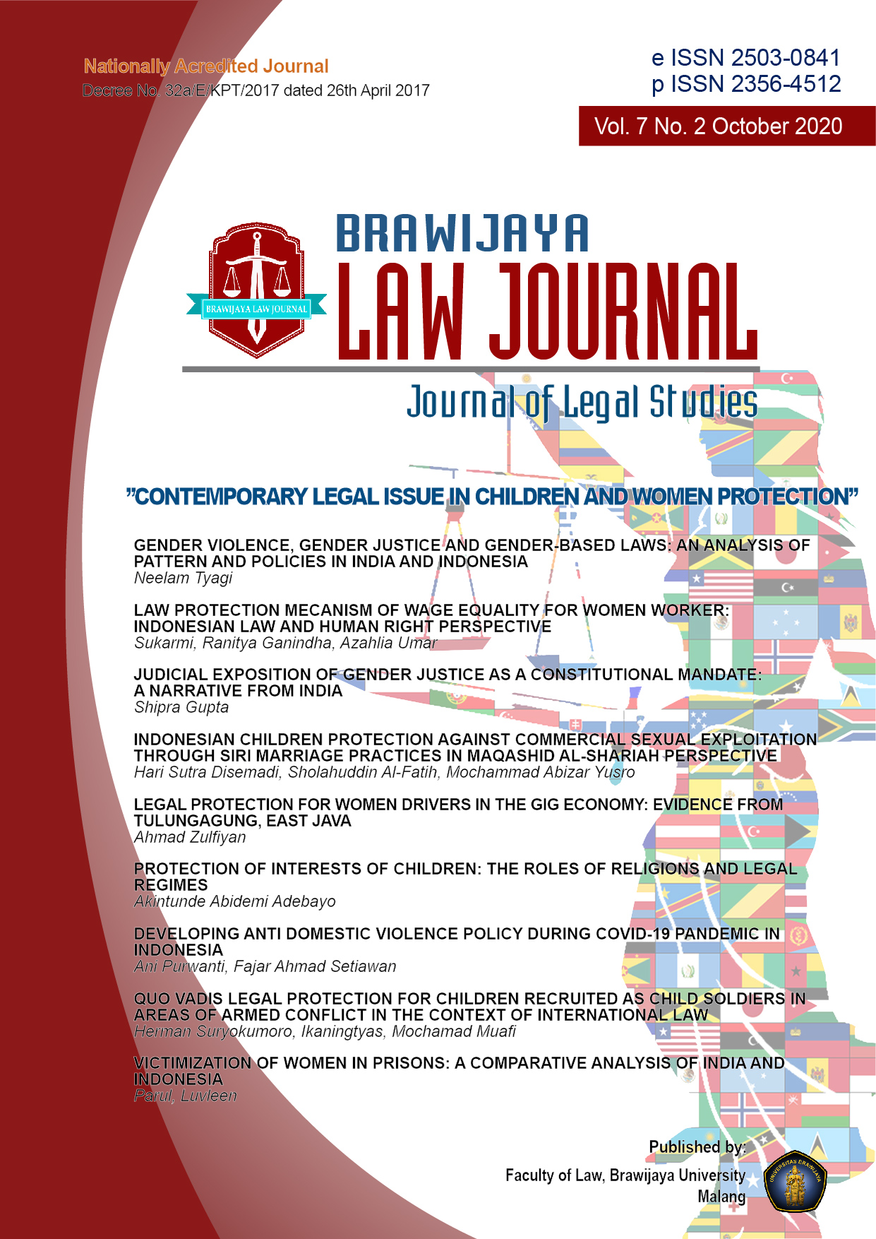 					View Vol. 7 No. 2 (2020): Contemporary Legal Issue in Children and Women Protection
				