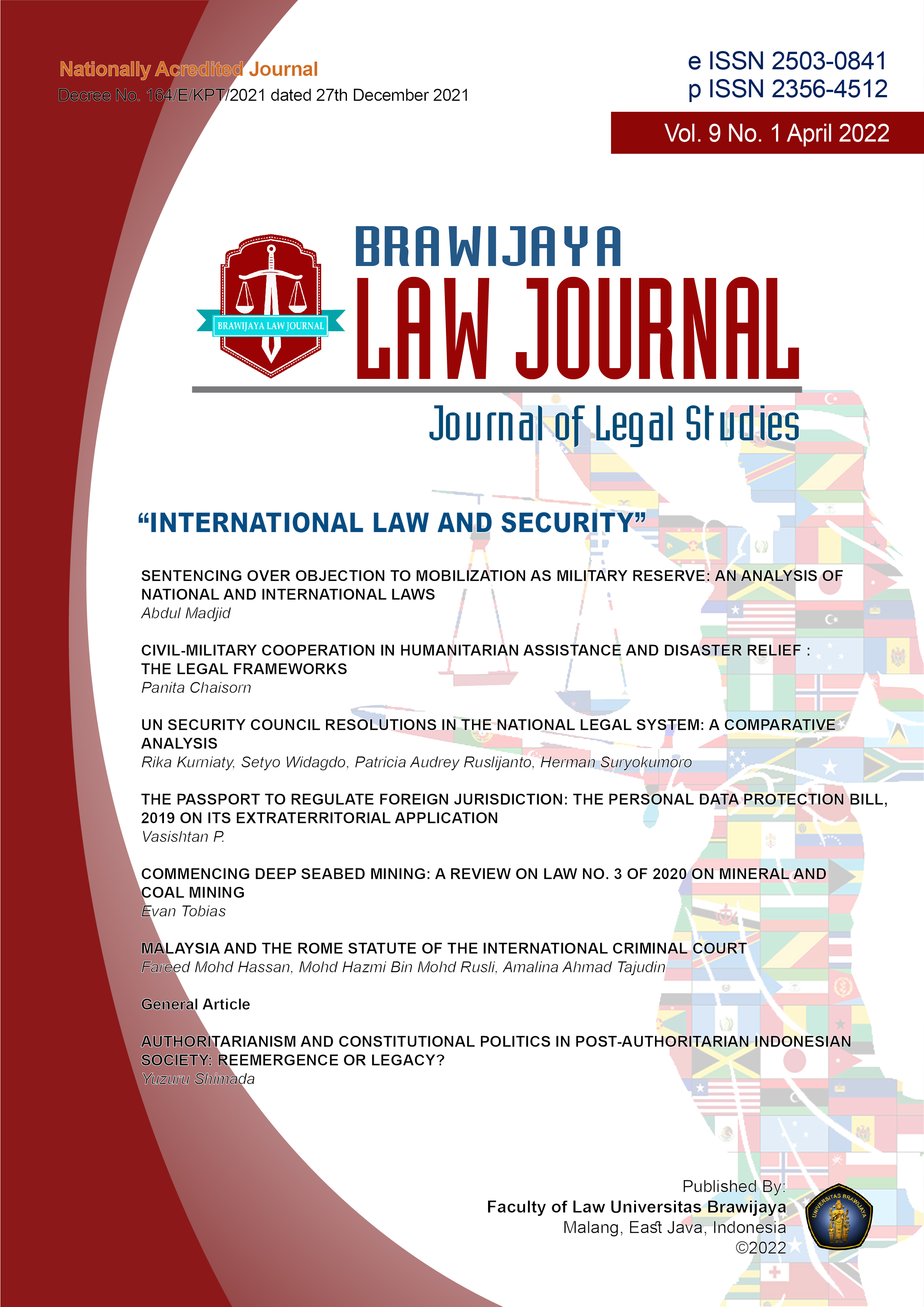 					View Vol. 9 No. 1 (2022): International Law and Security
				